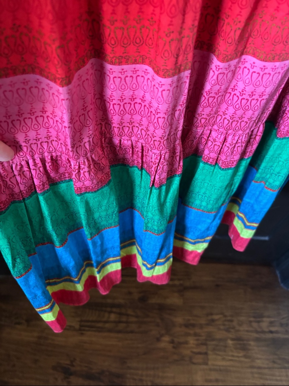 Colorblock Halter Maxi Dress in Bright Multi-Stripe - Picture 3 of 13
